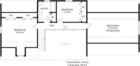 Northampton III Modular Home Floor Plan Second Floor